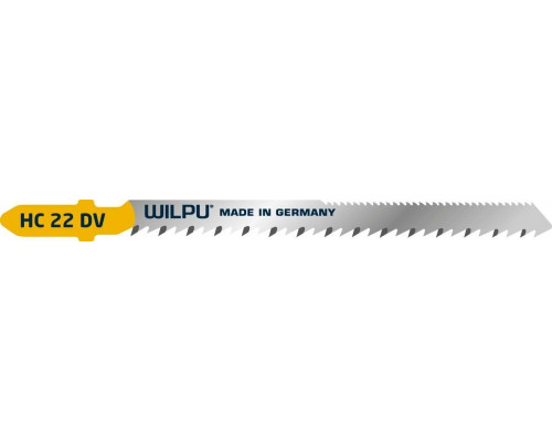 Пилки по дереву WILPU HC 22 DV (криволин., чистый рез) 5шт/уп 217600005