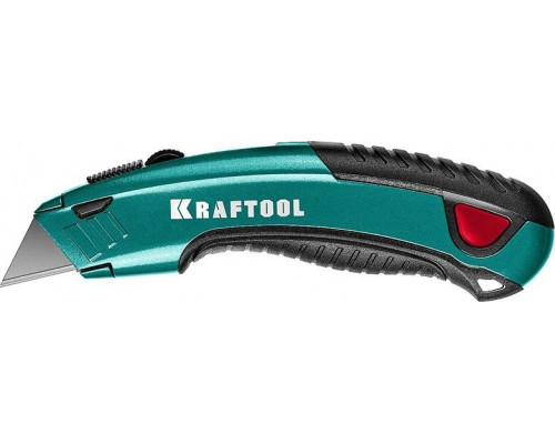 Нож строительный универсальный KRAFTOOL GRAND-24 с автостопом, 2 трапециевидных лезвия