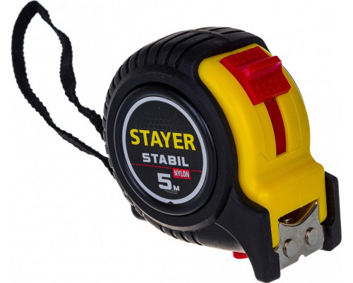 Рулетка STAYER STABIL 5м / 25мм профессиональная в ударостойкой обрезине 34131-05-25_z02