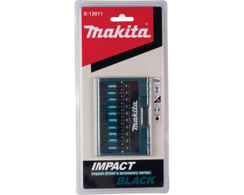 Набор бит MAKITA E-12011 Impact Black 50 мм 10 предметов E-12011