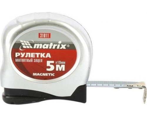 Рулетка MATRIX 5 м х 19 мм с магнитным зацепом 31011