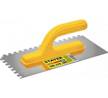 Кельма STAYER MASTER 130х27 0мм, 8х8 мм, гладилка штукатурная зубчатая 08012-08_z01