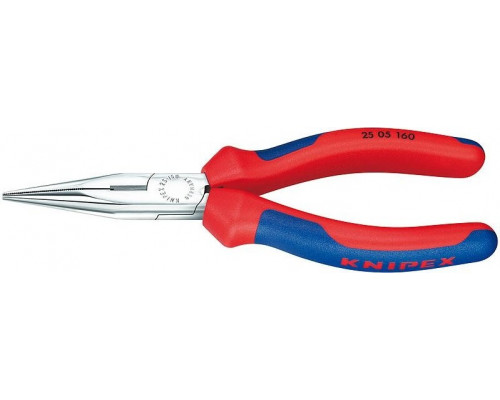 Круглогубцы с плоскими губками и режущими кромками KNIPEX 2505160 160 мм KN-2505160