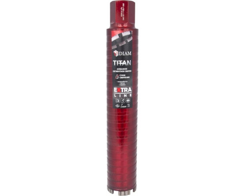 Алмазная коронка для сухого сверления DIAM ВК2 1,1/4 62х300 Extra Line Titan САМС 313023