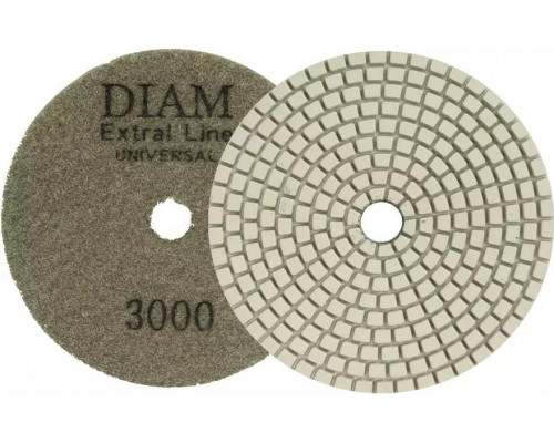 Алмазная тарелка на липучке DIAM АГШК 100*2,5 №3000 Extra Line Universal (сухая/мокрая) 000678
