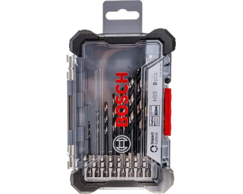 Набор сверл универсальный BOSCH Impact Control Кейс M 8 шт D2-10 по металлу 2608577146