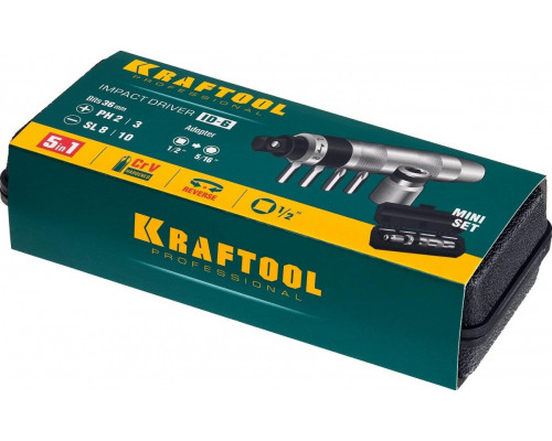 Отвертка ударная KRAFTOOL ID-6 поворотная 6 предм. 25555