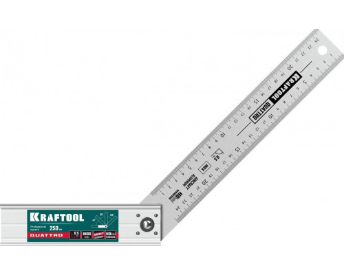Угольник KRAFTOOL QUATTRO 250 мм складной, 4 положения