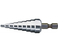 Сверло ступенчатое по металлу MAKITA D-40082 ступенчатое hss с прямым желобком, 4-12, 1/4