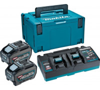 Набор АКБ и ЗУ MAKITA 40.0В 5,0 Ач Li-ion PSK XGT 40.0V 5,0 Ач Li-ion (2шт.) BL4050F/XGTDC40 (1шт.) 191U18-9