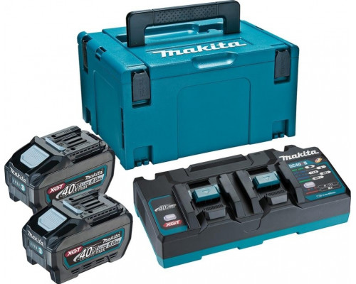 Набор АКБ и ЗУ MAKITA 40.0В 5,0 Ач Li-ion PSK XGT 40.0V 5,0 Ач Li-ion (2шт.) BL4050F/XGTDC40 (1шт.) 191U18-9