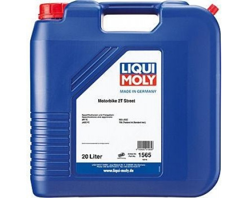 Масло для 2-тактных мотоциклов LIQUI MOLY Motorbike 2T Street 20 л 1565 полусинтетика 1565