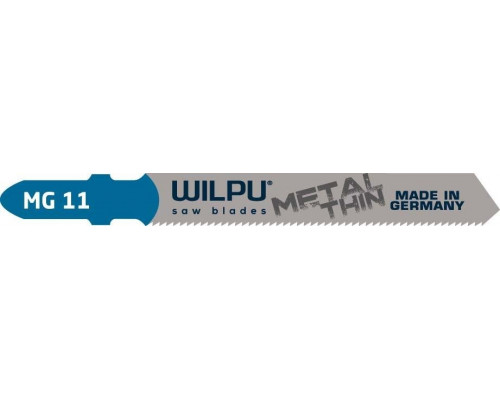 Пилки по металлу WILPU MG 11 для тонкой стали, нерж.стали от 1,2 до 2мм 5шт/уп 255000005