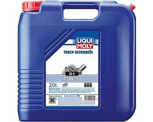 Масло трансмиссионное LIQUI MOLY 75W 80 Truck Getriebeoil GL-4 20 л 1202 1202