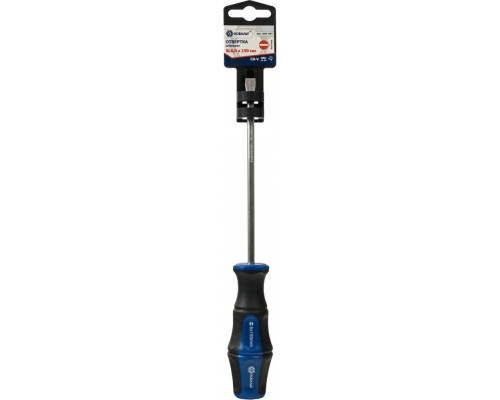 Отвертка шлицевая Кобальт 646-287 ultra grip sl 6,0х150 мм, двухкомпонентная рукоятк