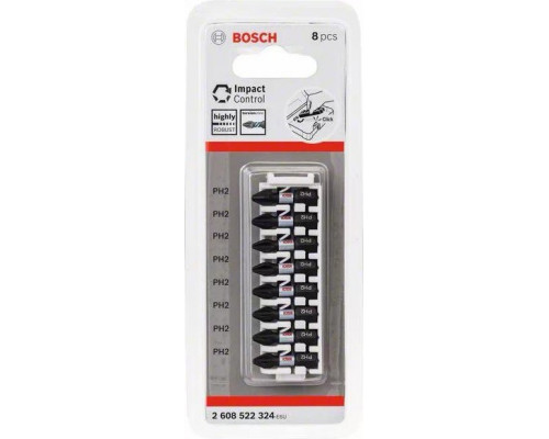 Кассета бит BOSCH Pick and Click IMPACT 25 мм 8 предметов PH2 2608522324