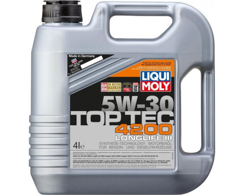 Масло моторное LIQUI MOLY SAE 5W30 Top Tec 4200 New Generation 4 л 3715 3715