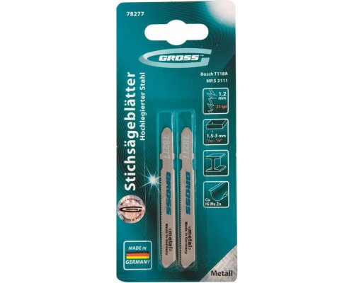 Пилки по металлу GROSS ( 3108-T119B ) 2шт. 78277