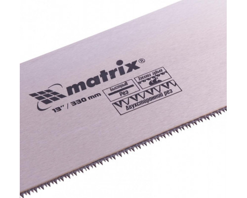 Ножовка по дереву MATRIX 330 мм пила для фанеры с запилом, двухкомпонентная рукоят 23149
