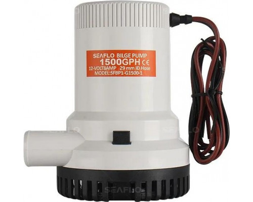 Помпа водооткачивающая трюмная SEAFLO 12V 1500 галлон/час, патрубок 29 мм SFBP1-G1500-01