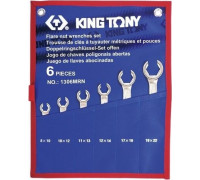 Набор разрезных ключей KING TONY 1306MRN 8-22 мм, чехол из теторона, 6 предметов