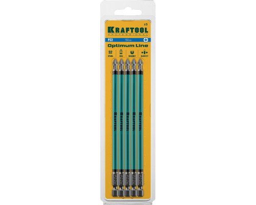 Бита для заворачивания KRAFTOOL Optimum Line PZ2 150 мм, 5 шт. 26124-2-150-5