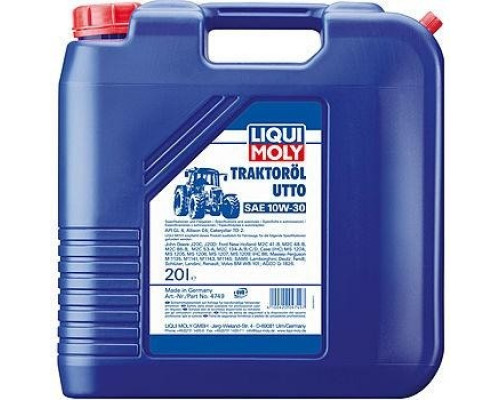 Масло трансмиссионное LIQUI MOLY SAE 10W30 Traktoroil UTTO 20 л 4749 4749