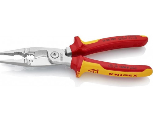 Клещи электромонтажные диэлектрические KNIPEX 1386200SB 200 мм KN-1386200SB