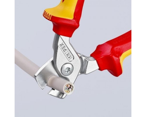 Тросорез KNIPEX 9516160 stepcut 160 мм, диэлектрический, хром, 2к рукоятки KN-9516160