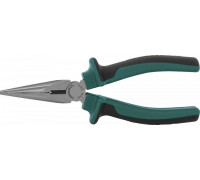 Длинногубцы JONNESWAY P1116 с двухкомпонентными рукоятками, 160 мм 049403