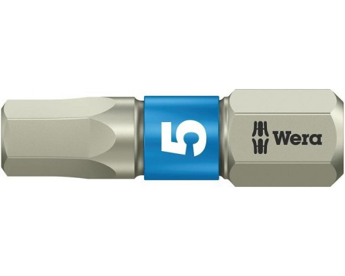 Бита для заворачивания, нержавеющая сталь WERA 3840/1 TS 5,0 мм, 25 мм WE-071075 WE-071075