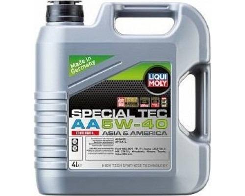 Масло моторное LIQUI MOLY SAE 5W40 Special Tec AA Diesel 4 л 21331 21331
