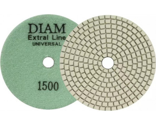 Алмазная тарелка на липучке DIAM АГШК 100*2,5 №1500 Extra Line Universal (сухая/мокрая) 000677