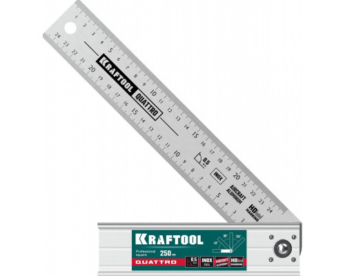 Угольник KRAFTOOL QUATTRO 250 мм складной, 4 положения
