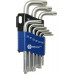 Набор ключей TORX Кобальт 020406-09 угловых tamper cr-v, 9 шт.