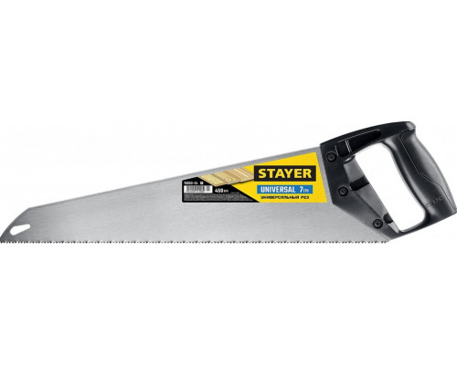 Ножовка по дереву STAYER Universal универсальная (пила) 450мм,7tpi, закаленный зуб, р 15050-45_z03