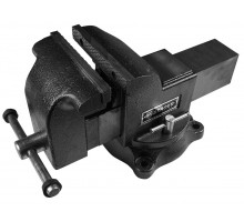 Тиски BERGER BG1338 чугунные поворотные с трубным зажимом и наковальне