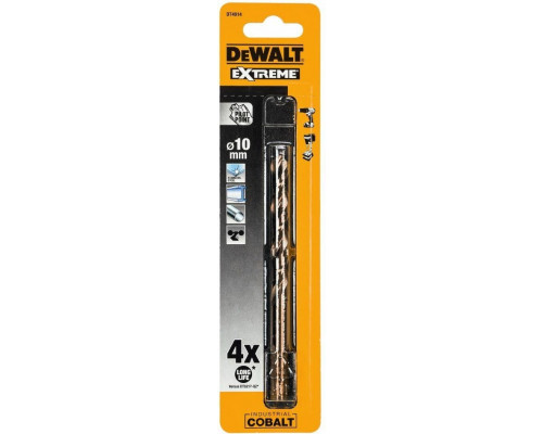 Сверло по металлу DeWALT 10,0 x 75 /117 мм HSS-CO Extreme кобальтовое DT4914-QZ DT4914-QZ