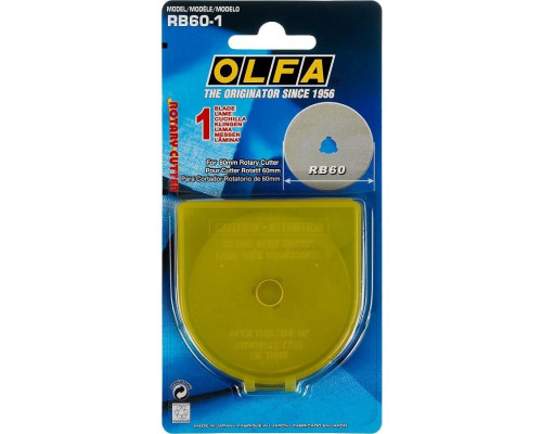 Лезвие для ножа Olfa OL-RB60-1 специальное, круговое, 60 мм, 1 шт