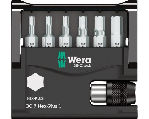Набор насадок WERA Bit-Check Hex-Plus 8040-6 WE-056168 WE-056168