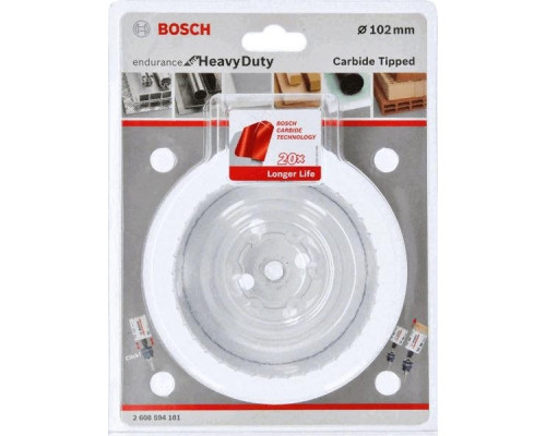 Коронка биметаллическая BOSCH Endurance f/Heavy Duty твердосплав 102 мм 102mm 2608594181