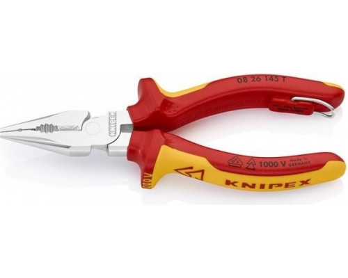 Плоскогубцы диэлектрические KNIPEX 0826145TBK 145 мм комбинированные, остроконечные KN-0826145TBK