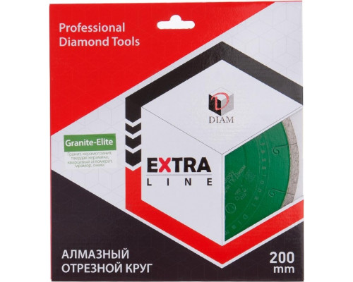 Алмазный диск для резки гранита DIAM 1A1R GRANITE-ELITE 200x1,6x7.5x25,4 000156