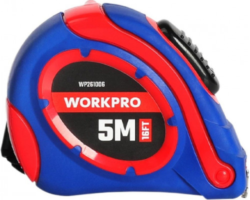 Рулетка WORKPRO WP261006 пластмассовая самоблокирующаяся 5м х 19мм