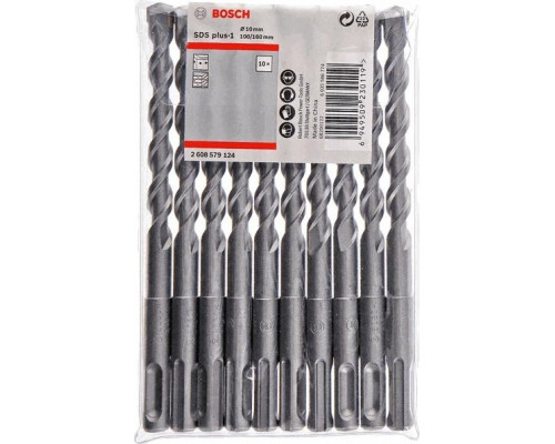 Бур SDS-plus BOSCH 10x100x160мм 10шт по бетону 2608579124