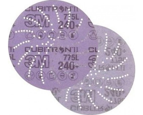 Диск на сетчатой основе 3M Cubitron II Hookit 775L 240+, 150 мм, КлинСэндинг, № 47 (уп.5шт) 7100145316