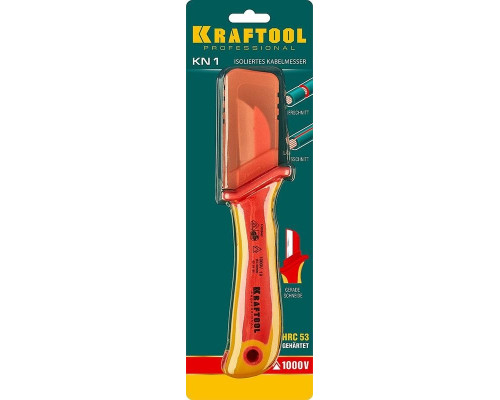 Нож монтерский KRAFTOOL KN-1 нож электрика прямой, 45401