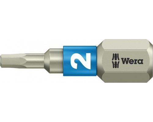 Бита для заворачивания, нержавеющая сталь WERA 3840/1 TS 2,0 мм, 25 мм WE-071071 WE-071071
