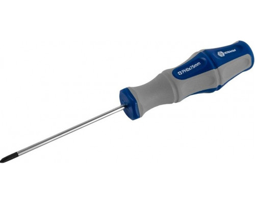 Отвертка крестовая Кобальт 646-317 ultra grip ph-0х75 мм cr-v, двухкомпонентная рукоя