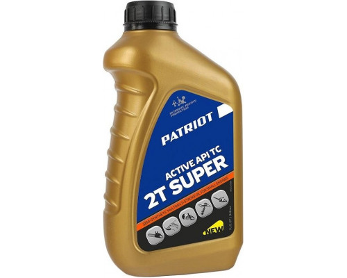Масло для 2-тактных двигателей PATRIOT Super Active 2T 0,946 л полусинтетическое 850030596